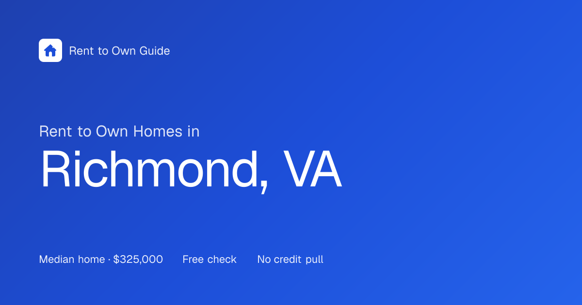 Rent to Own Homes in Richmond, VA — Available Now | Rent to Own Guide